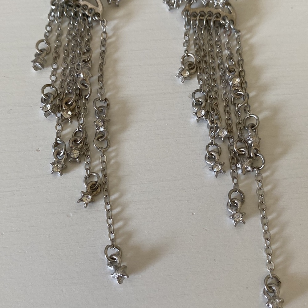 Sparkle Stars Dangle Front Back Earrings - Picture 3 of 6